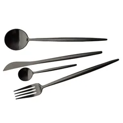 High Quality Low Price black Mirror polishing Cutlery set Factory direct Custom Logo flatware set Cutlery set