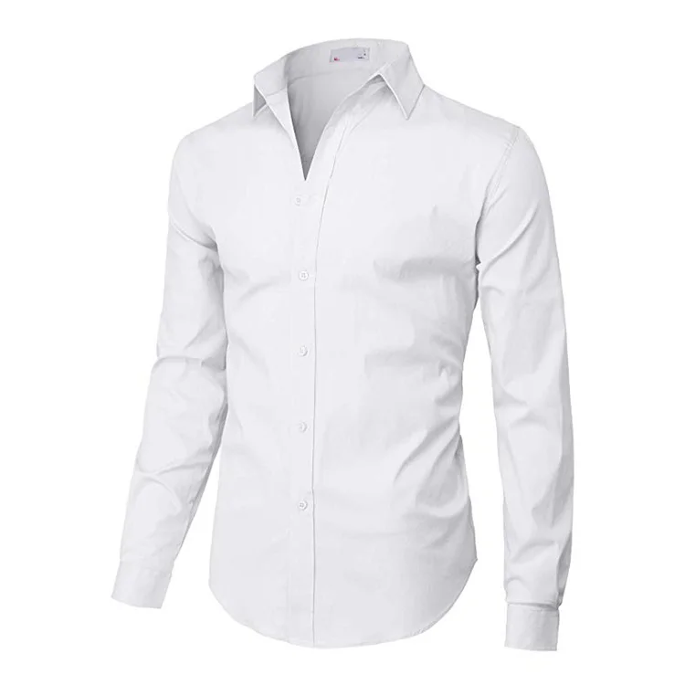 Oem Top Quality 100% Cotton Slim Fit Men Business White Dress Collar ...
