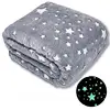 glow in the dark stars flannel sofa bed luminous blanket throw for kids baby