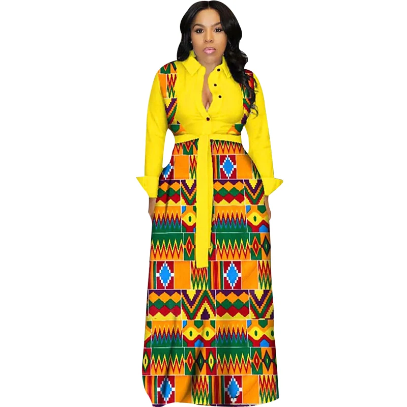 Elegant African Dresses For Women 2021 Dashiki Autumn Winter Maxi Dress ...