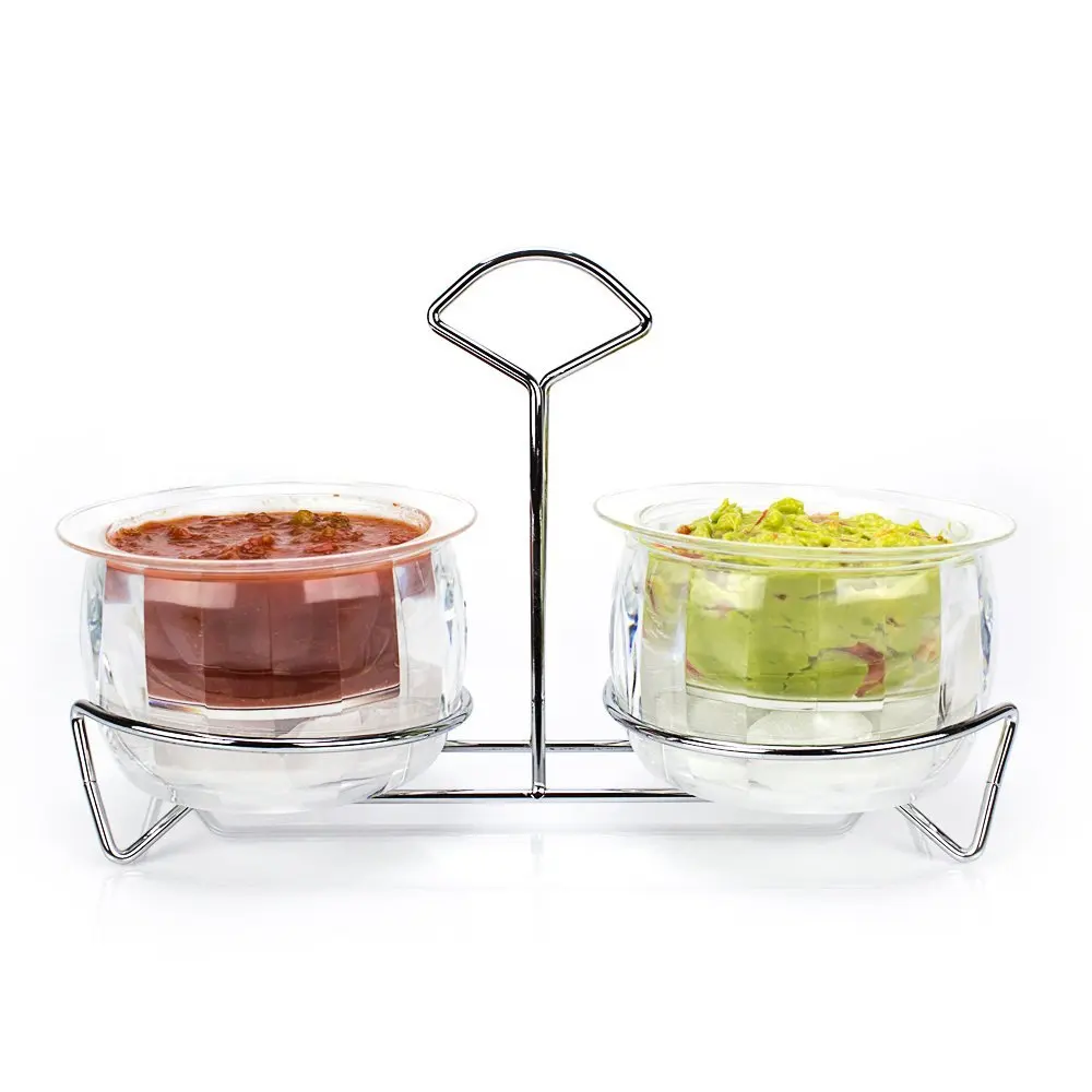 Wholesale Party For Chip And Dip Chillers Serving Set Salad Bowl On Ice