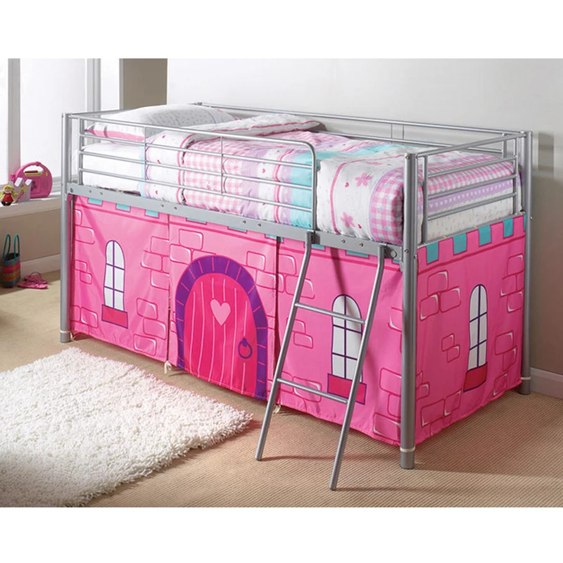 white mid sleeper bed with storage