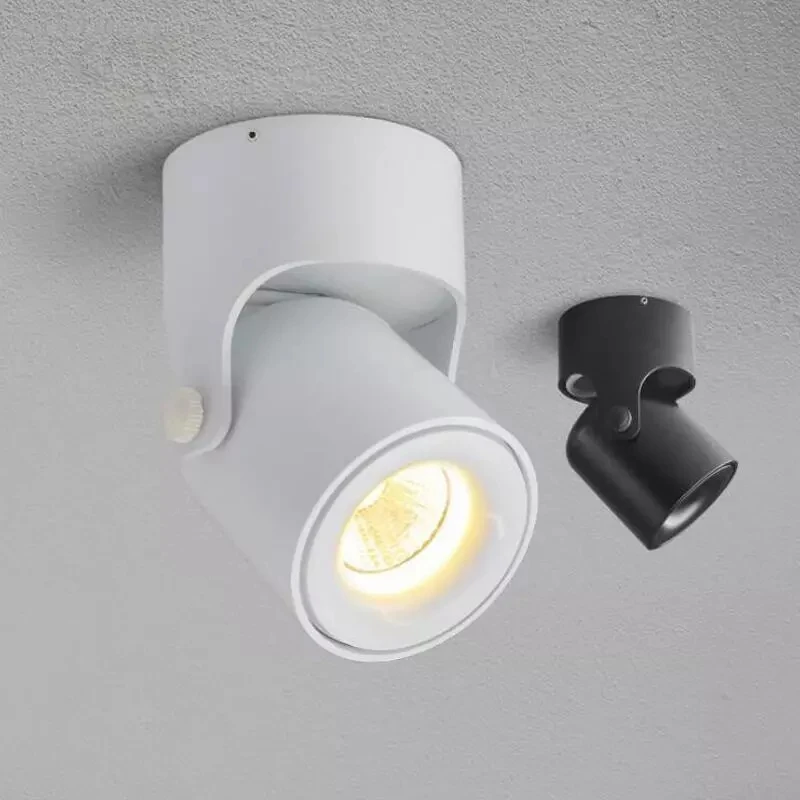 LED Spotlight Embedded Ceiling Light Living Room Simple Nordic Adjust Up Down Left And Right 7W 12W COB Recessed Down Light