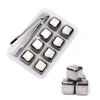 Factory Direct Sales Reusable Wine Beer Coffee Juice Whiskey Stone Chilling Stones 8 Packs of 304 Stainless Steel Ice Cubes