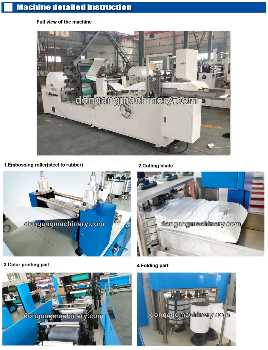 Full Automatic Low Price 330 Tissue Paper Napkin Making Machine