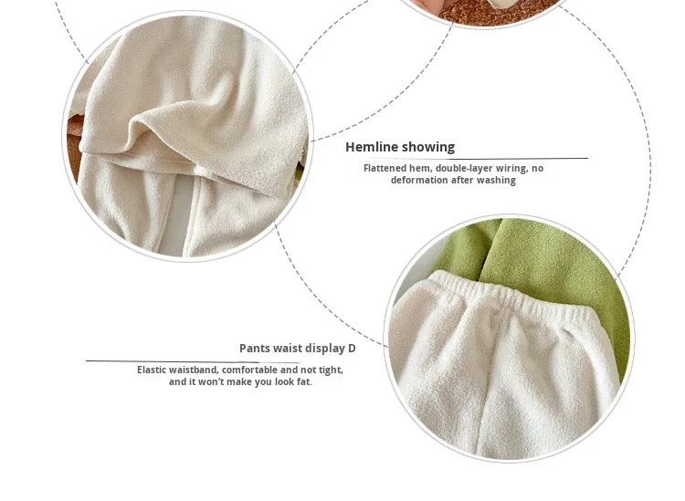 Children's Pajamas Set New Winter Style Warm Bayberry Velvet Thickened Fleece-Lined Breathable Printed kids suit