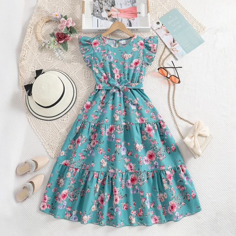 cute summer dresses for 10 year olds Pink Pretty Dresses For 10 Year Olds 2023 Summer Girls Dress Long Bridesmaid Kids From