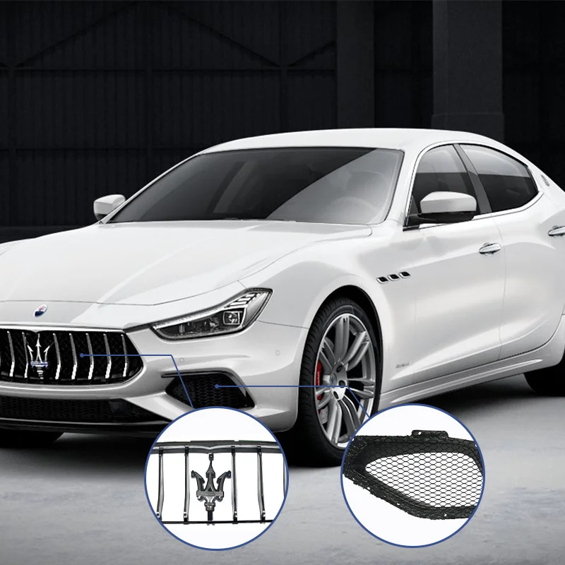 Body Kit For Maserati Ghibli Bodykit Front Bumper Grilles Lip Set With