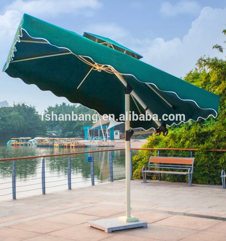 Paraguas Grande A Prueba De Viento,Cuadrado,Redondo,Verde,Rojo,Beige