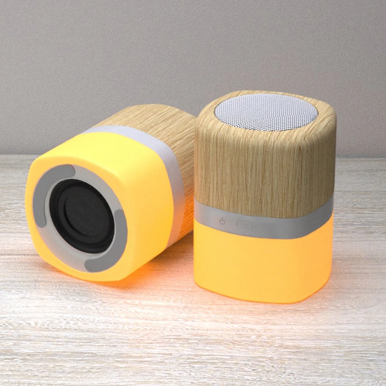 Newest Portable BT Speaker Stereo Sound LED Wireless Mini Bamboo Speaker - ANKUX.COM