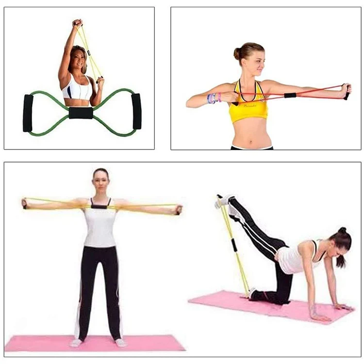 Resistance Band Figure 8 Exercise Band, High Elasticity Figure 8 S For Arms, Chest Expander, Yoga Gym Fitness Elastic Bands
