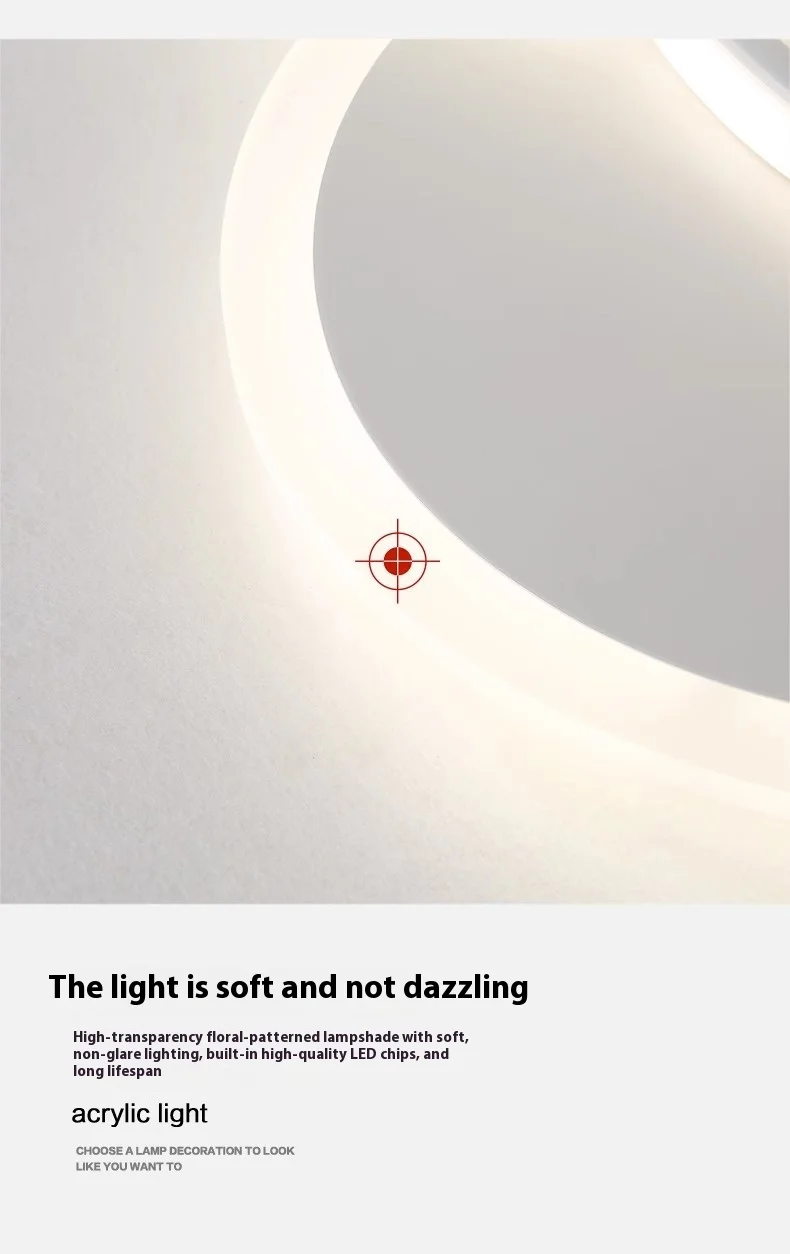 product luxury led ceiling light 6000k cct cozy simple modern design with iron base for bedroom childrens living room ac ip44 acrylic540-11