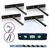 Quality Steel Bracketless Wall Shelves Floating Shelf Brackets Drill Bit Included