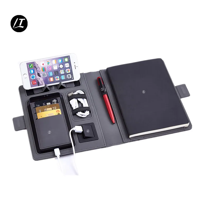 Organizer Wireless Charging Powerbank Charger Notebook Diary Planner