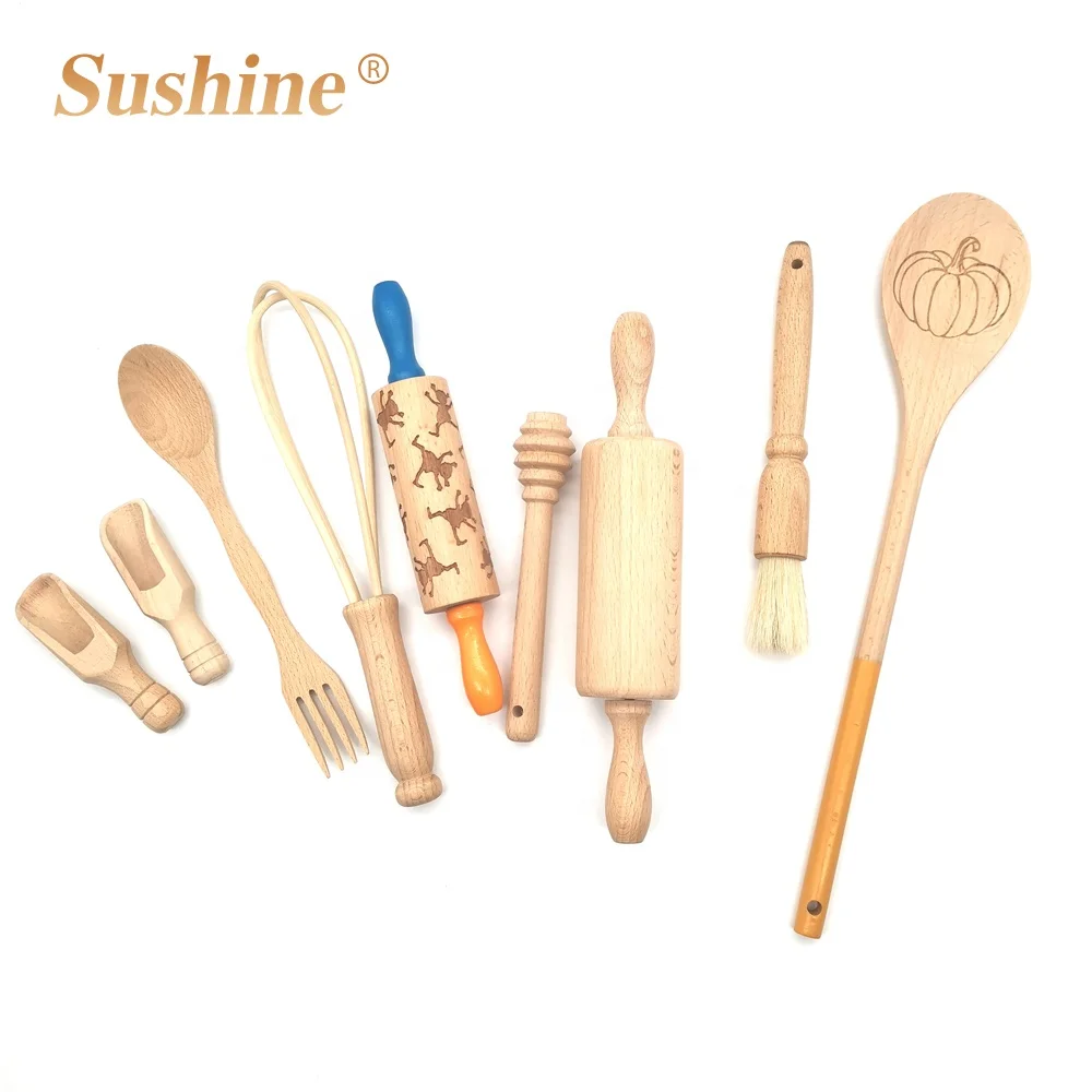 Bamboo Fruit Basket Holder Vegetable Storage Stand with 2 Banana Hooks