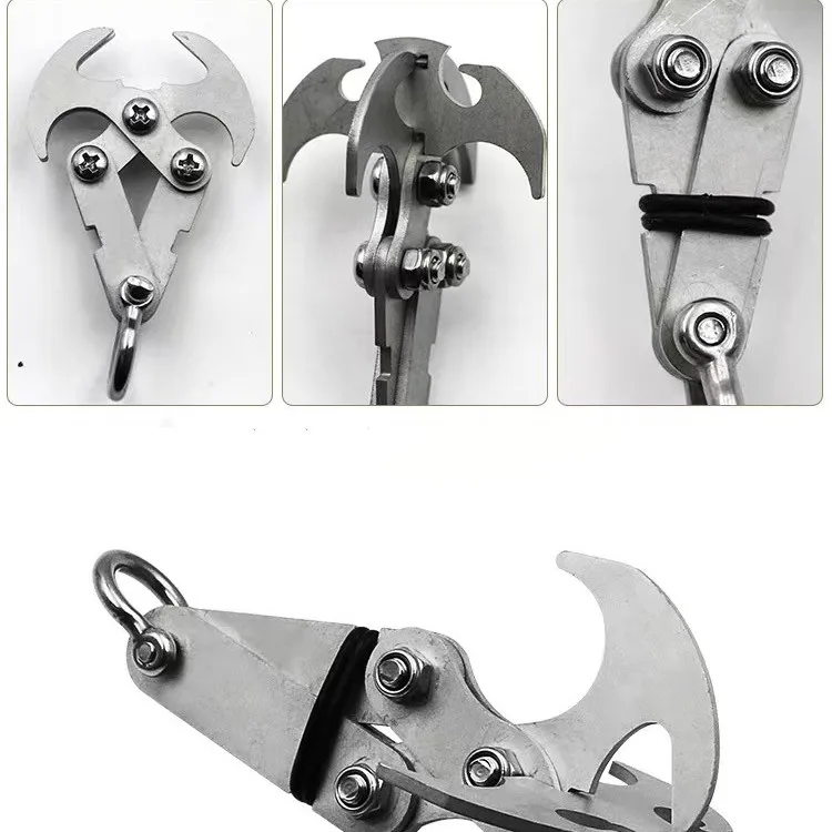 Outdoor Rock Climbing Rescue Claw Survival Mountaineering Hook Tool Multifunctional Stainless Steel Folding Gravity Grab Hook