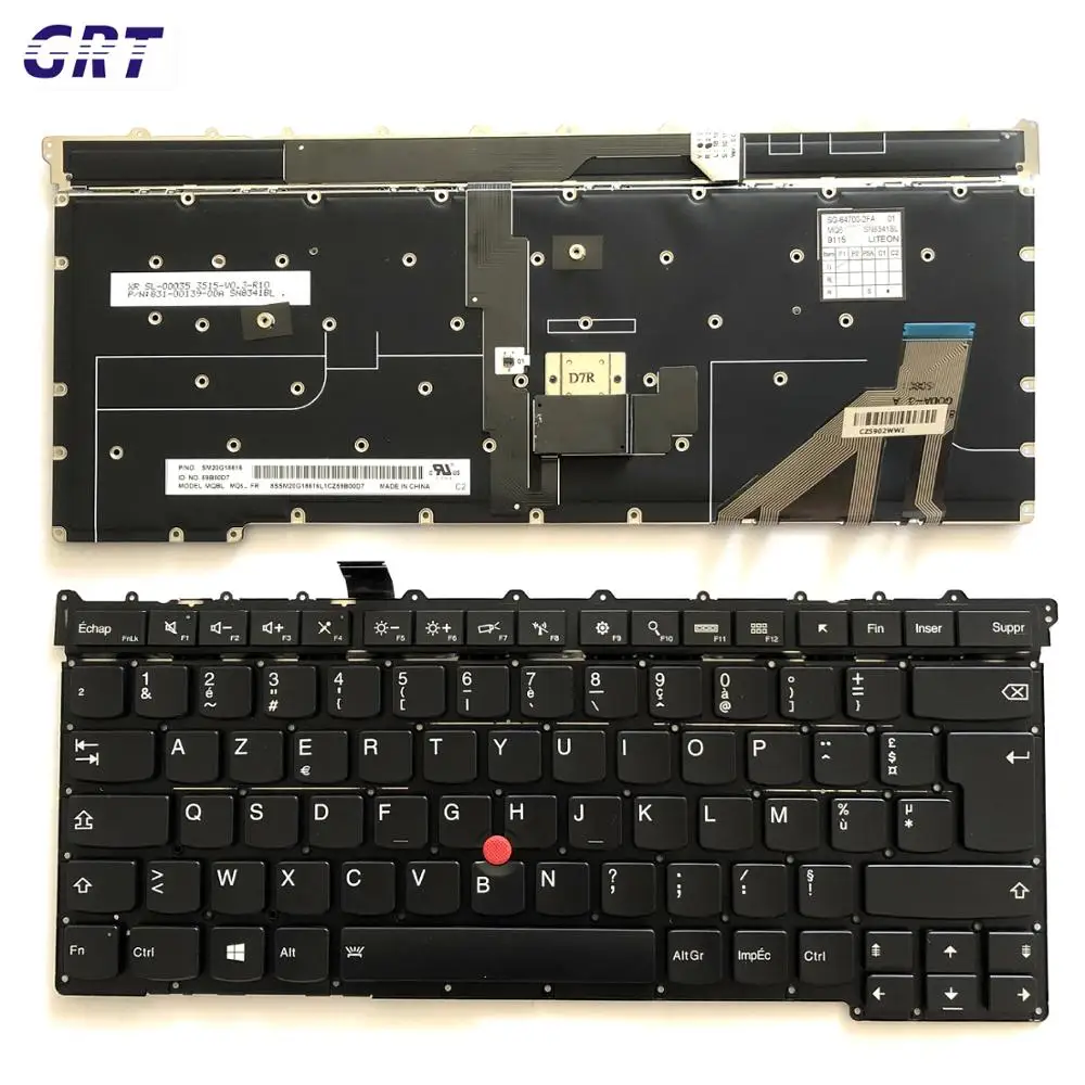 sunrex laptop keyboard FOR Lenovo Thinkpad Carbon X1 Gen 3 3rd 2015 FR  Layout