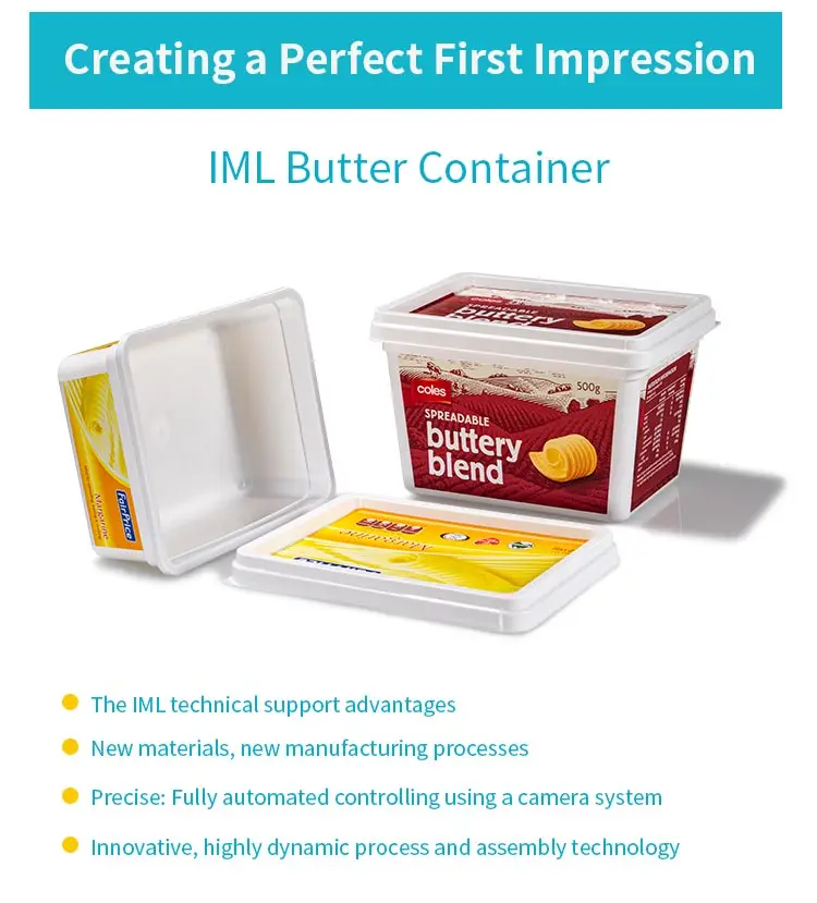 Wholesale Disposable Eco Friendly Custom 250g,500g Rectangle Margarine