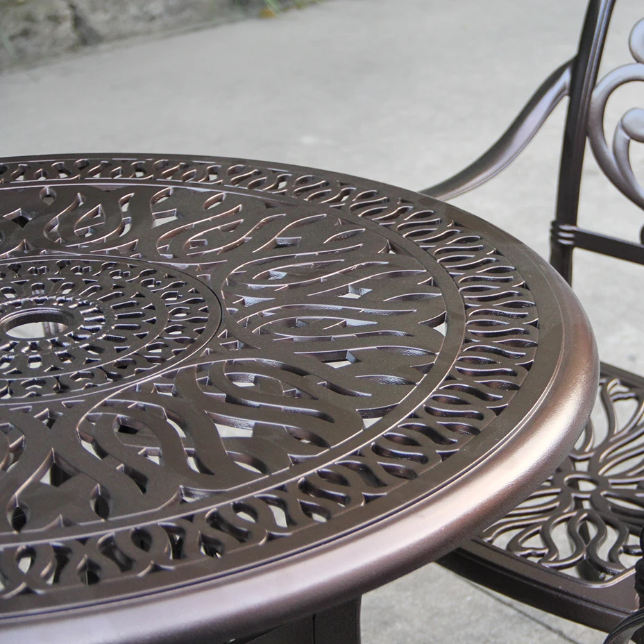 High Quality Outdoor Patio Cast Iron Garden Furniture Table And Chairs