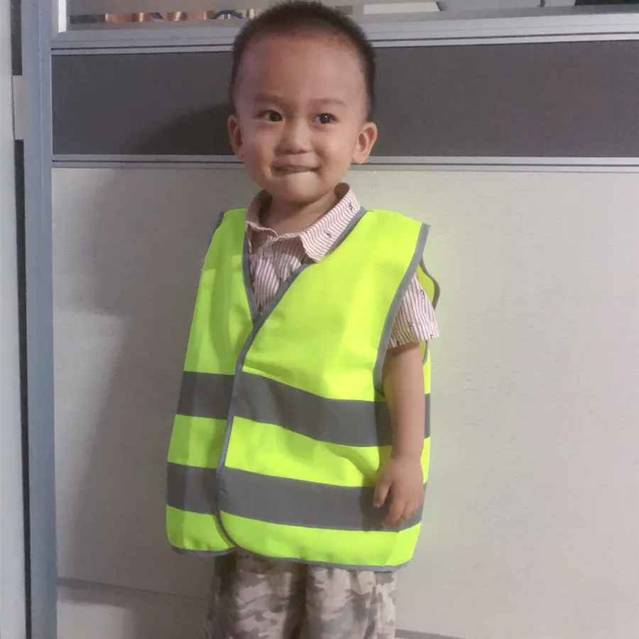 Kids High Visibility Reflective Safety Vest For Construction Costume