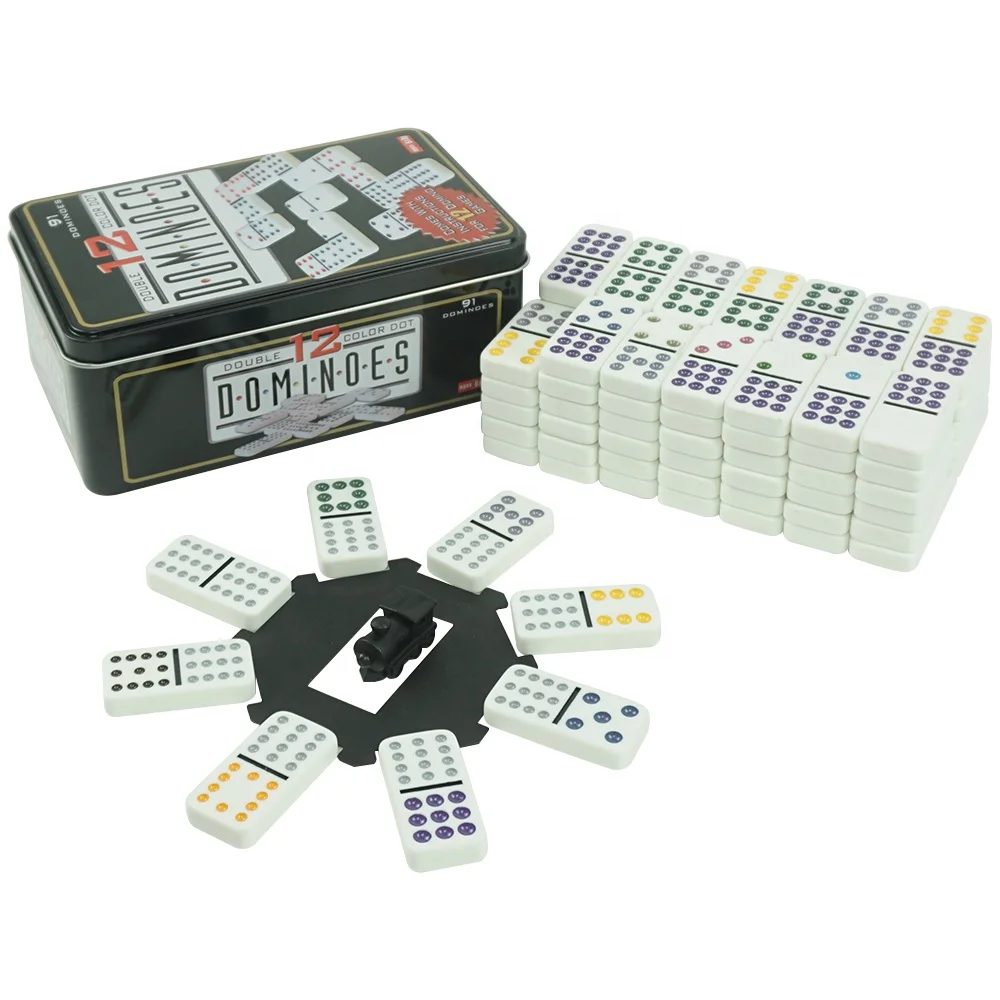 

Mexican Domino Train Double 12 Domino with Tin Box