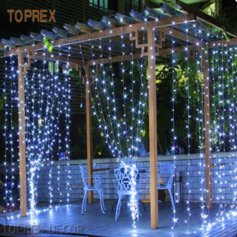 Waterproof Outdoor Wedding Fairy Decorative Curtain Led Lights 2m*2m Fairy Light Up Curtain Ready To Ship