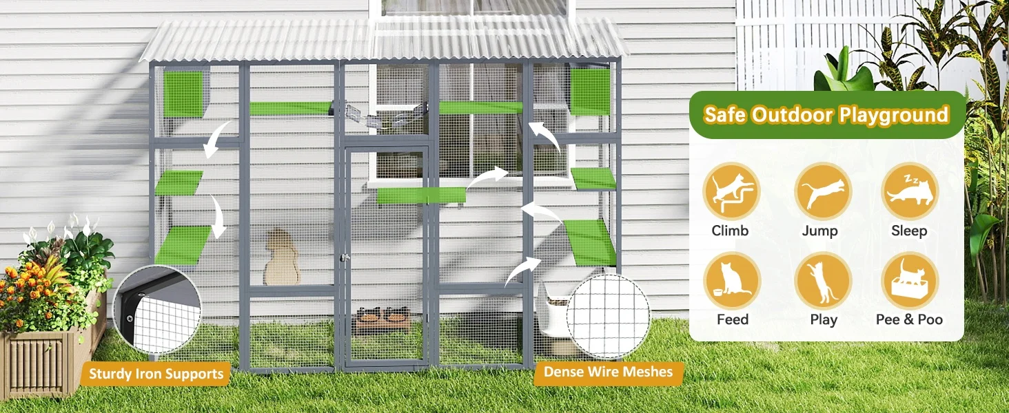 Modern Catio Outdoor Cat Enclosure Window 104