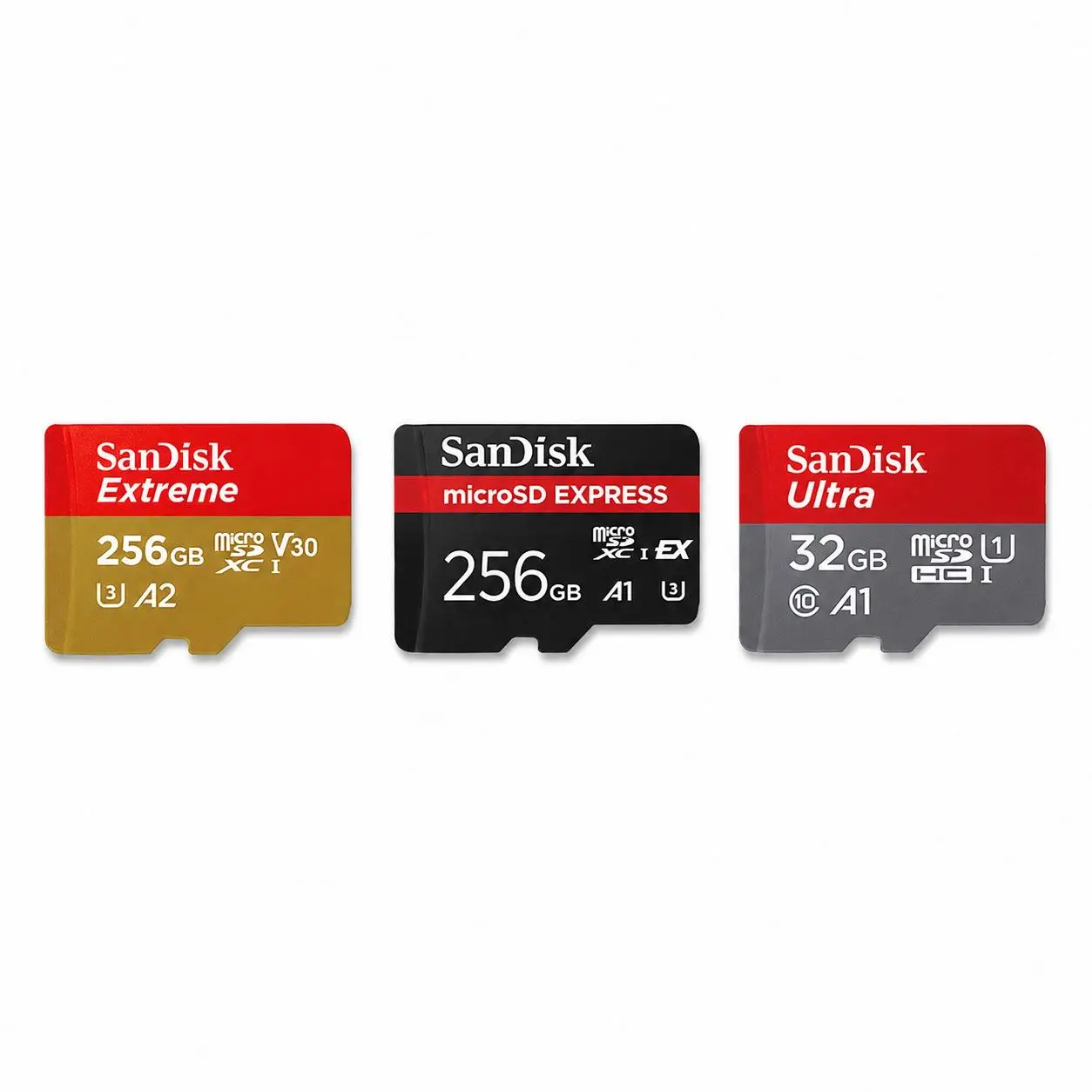 Side-by-side comparison of UHS-I and UHS-II SD card pin layouts showing extra row of contacts