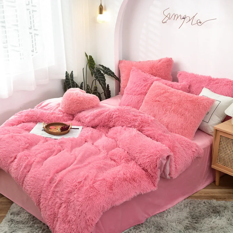 Luxury Velvet Plush Shaggy Ultra Soft Crystal Velvet Duvet Cover Fluffy