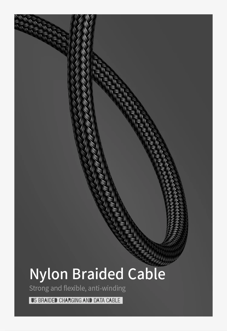 USAMS Aluminum alloy Braided Data USB Cable Set For IPhone