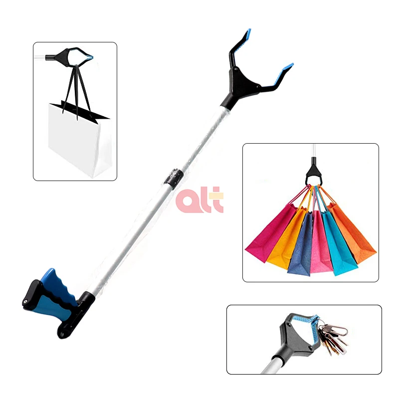 garbage forceps pick up tool reacher grabber aluminum litter pickers,aluminum reacher grabber tool cat trash litter picker tool