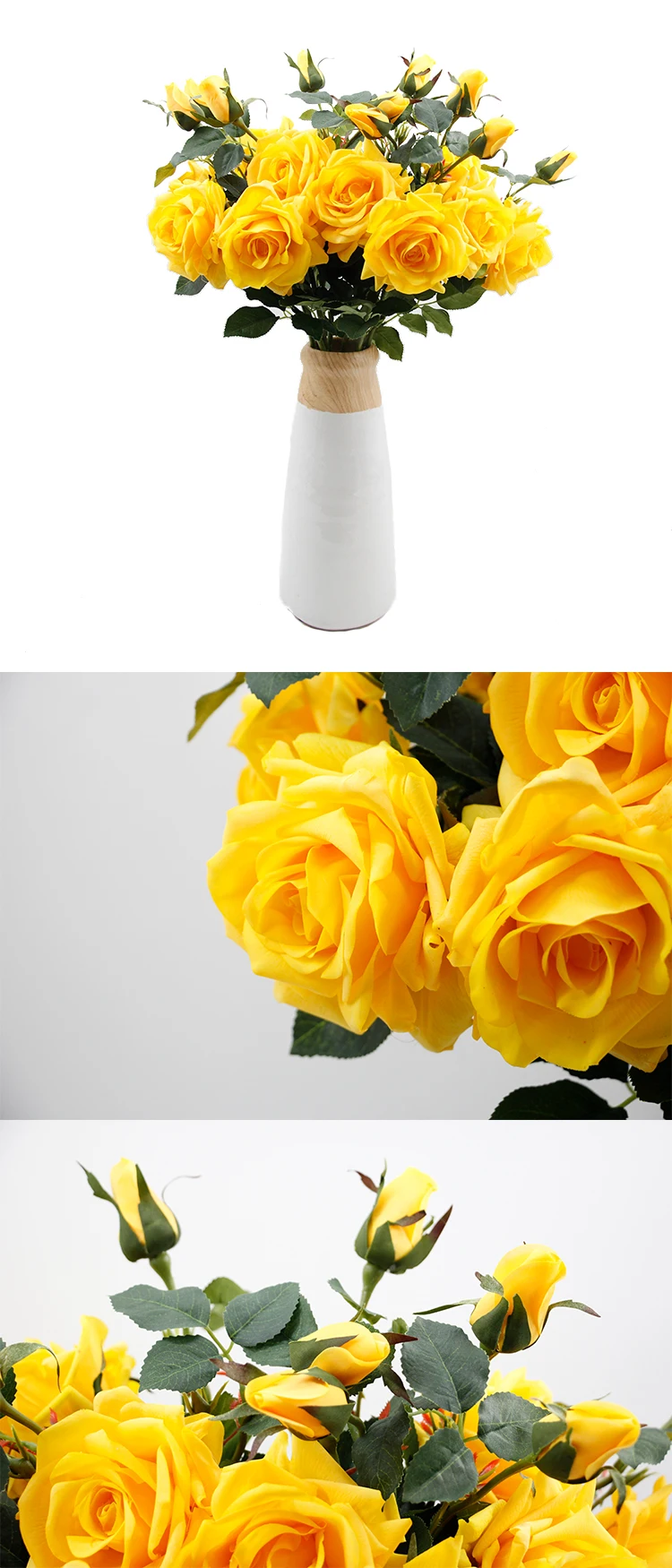 Artificial Flower Rose 68cm Real Touch Artificial Roses Flowers For Diy Bouquets Wedding Party