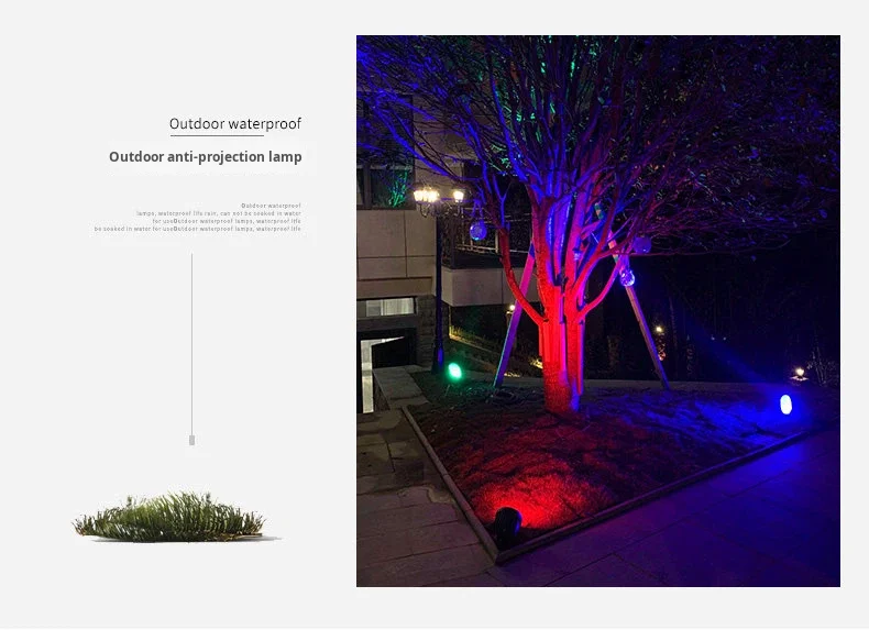 product led aluminum ip66 waterproof outdoor projection light for courtyard  landscape tree lawn plant lighting-2