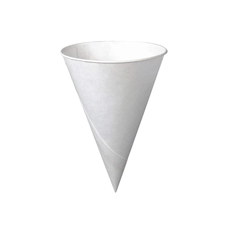 4.5 Oz Food Grade Biodegradable Custom Drinking Cone Cup Disposable Ice
