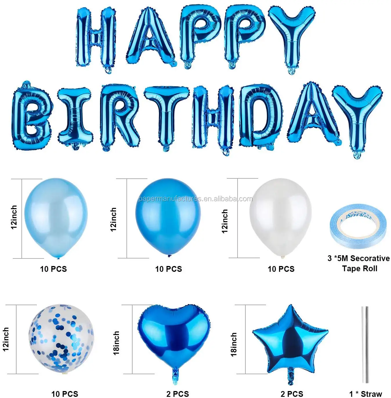 Birthday Party Supplies Helium Confetti Balloon Birthday Party Supplies