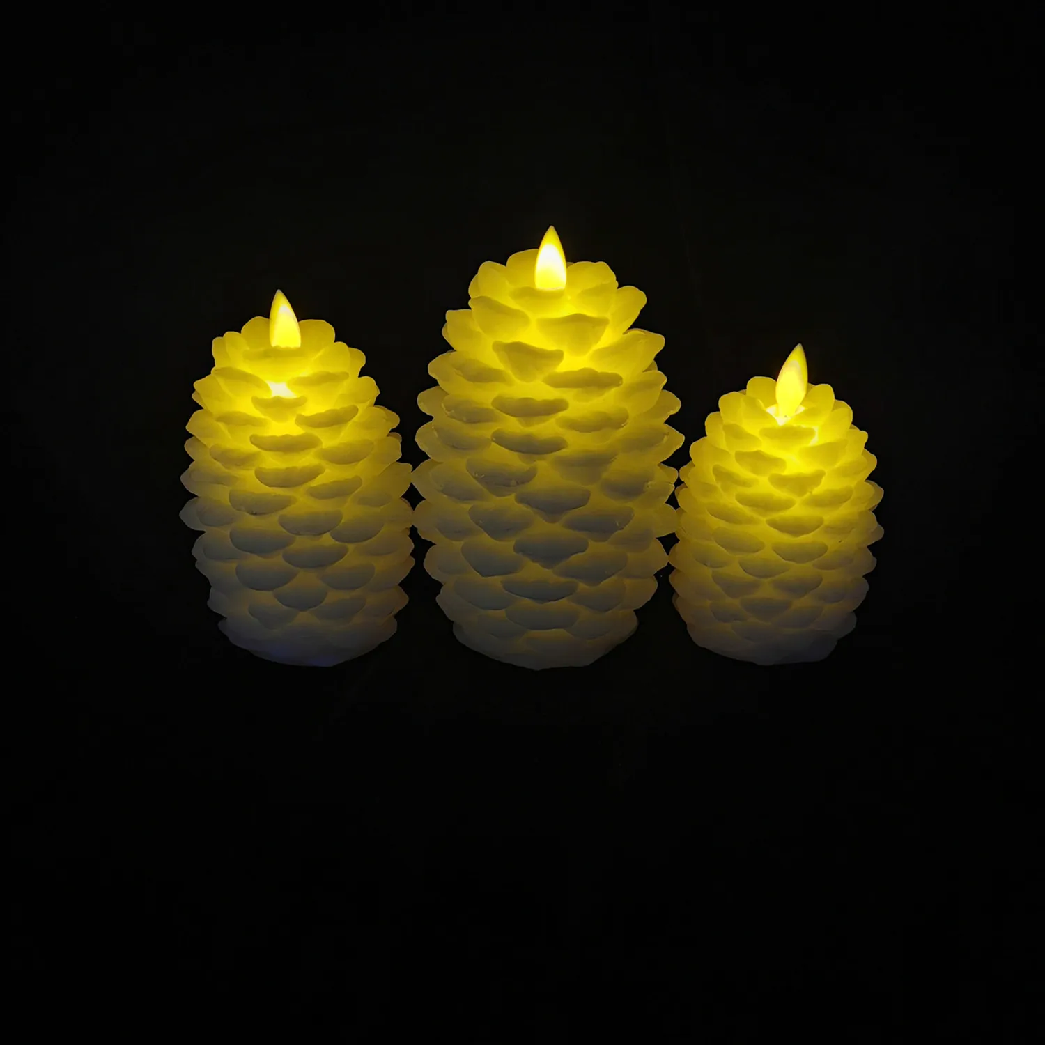 Wholesale Ivory Pillar Pinecone Led Candle Home Flameless Candle - Buy ...