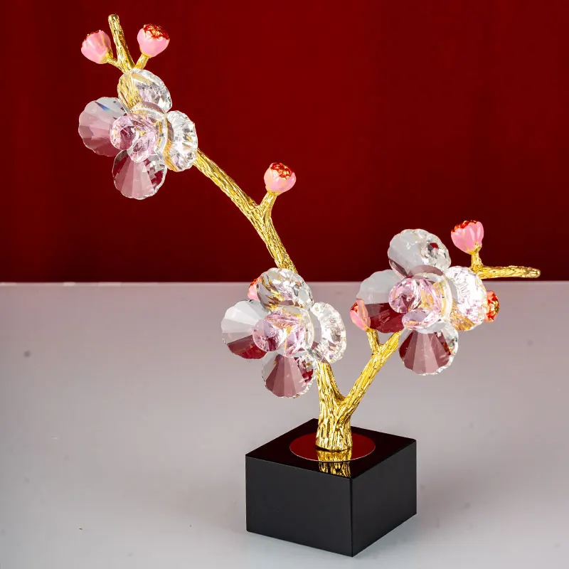 Modern Chinese Bathroom Accessories Set  Plum Blossom Tree Decorations Rustic Ornaments for the Home manufacture