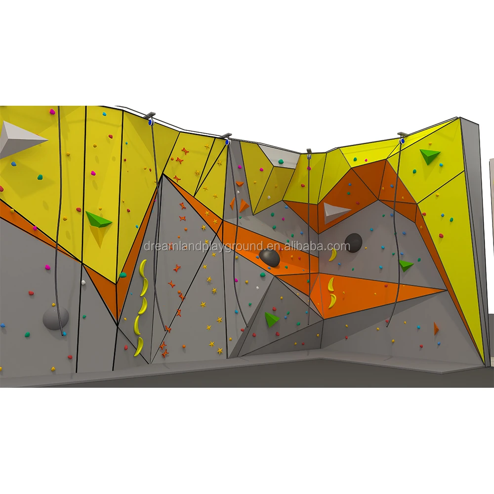 Custom Commercial Adventure Indoor Boulder Wall Rock Climbing Walls Equipment For Adults With