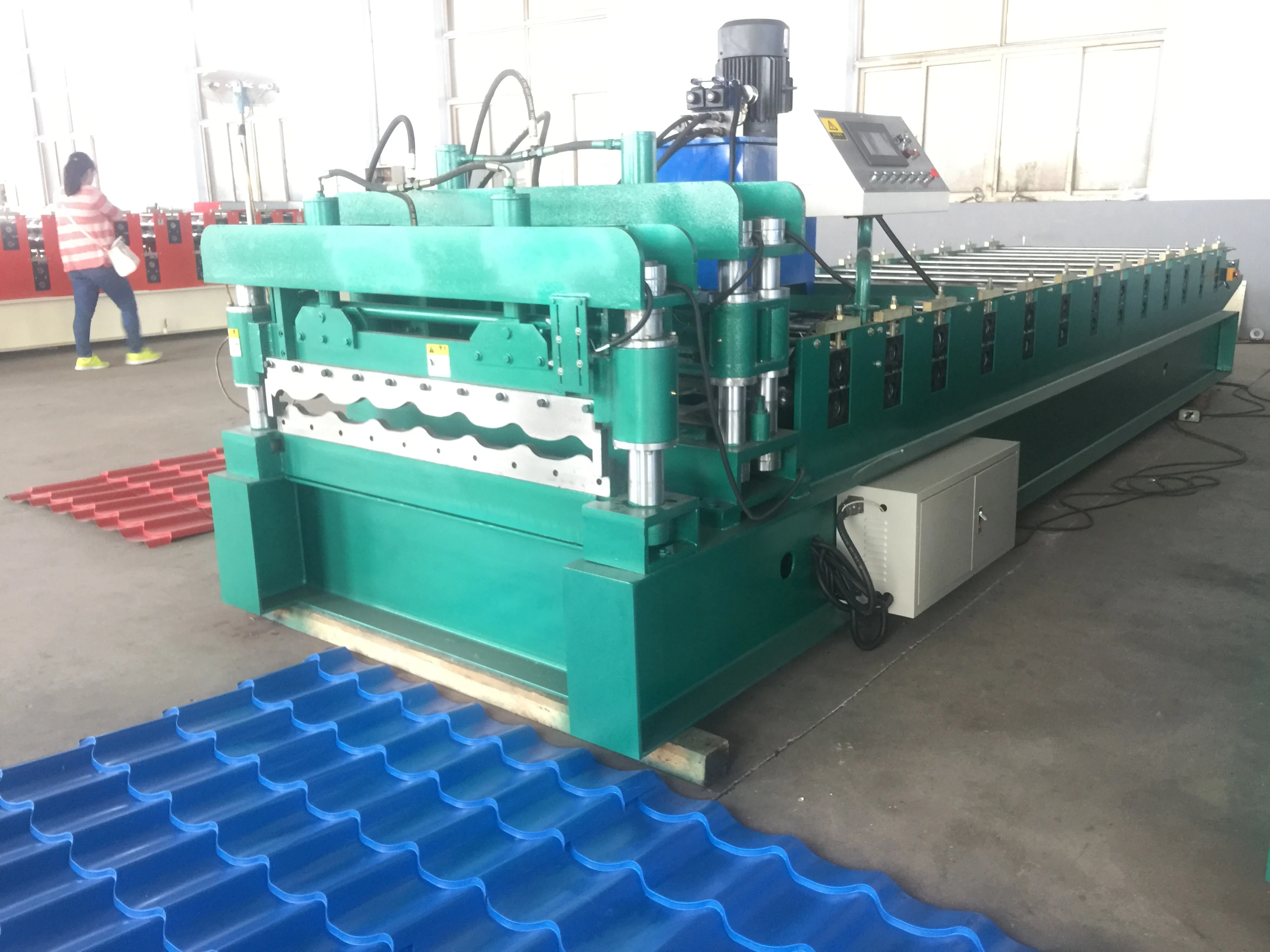 metal colored roof panel glazed tile making machine