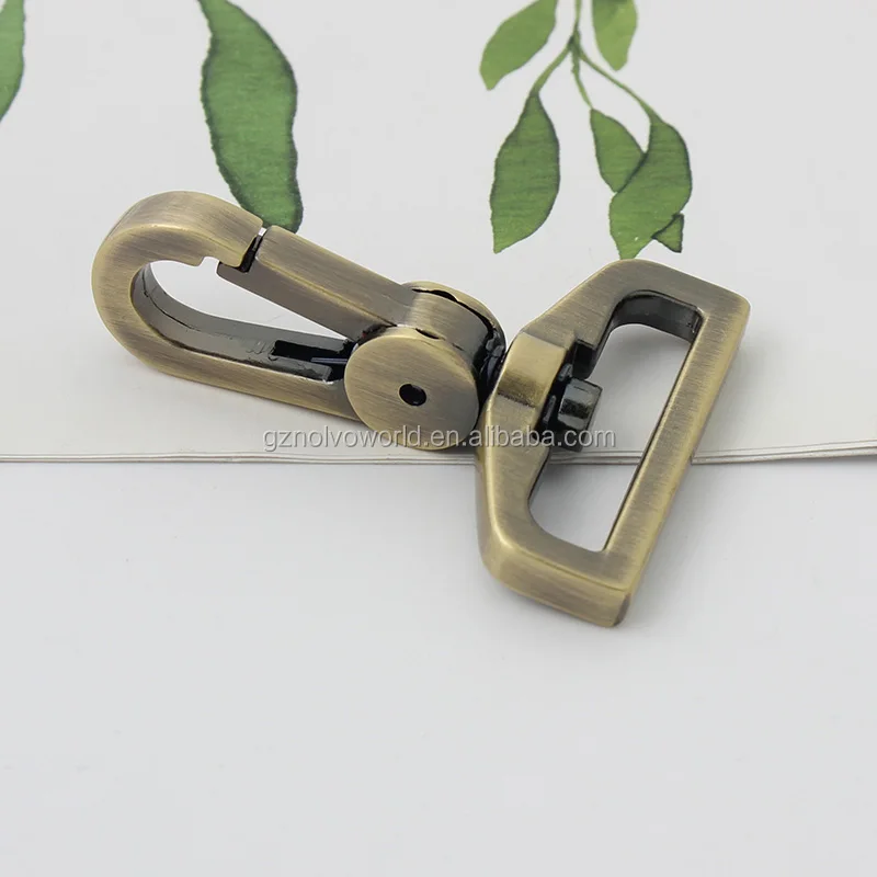 Nolvo World 32*57mm Brush Antique Brass Hot Sale Bag Parts Swivel Snap