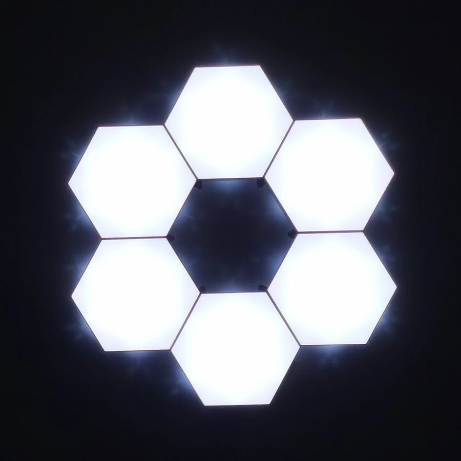 jeejahk应用程序控制语音控制和音乐控制量子rgb六角镜led触摸灯