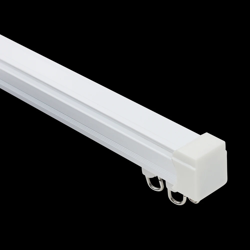 White Pvc Curved Curtain Rail Ceiling Mount Curtain Track Ceiling