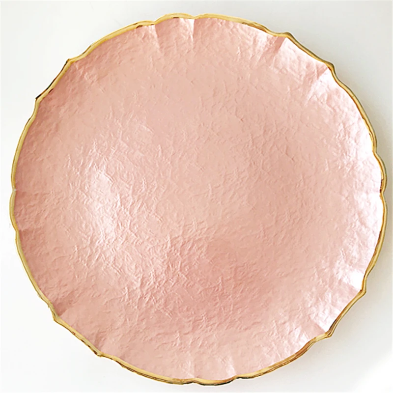 Elegant Underplate Pink Gold Rim Pearl Charger Plates Bulk Dinner Plates Buy Elegant