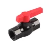 Iran Good Quality Black PVC Threaded Ball Valve with red rectangular handle