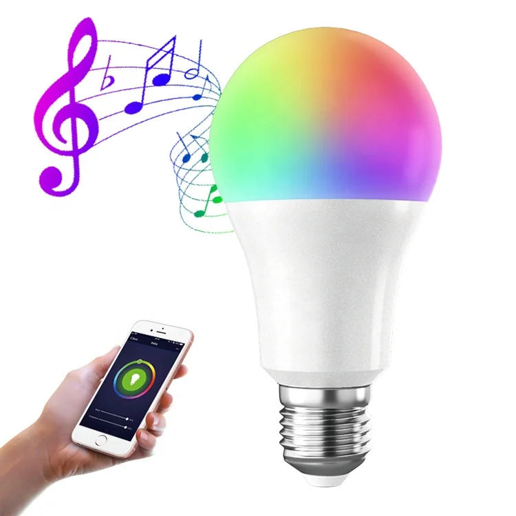 9W Google Home Alexa Voice Mobile Phone APP Wireless Group Control Intelligent Lamp RGB 9 Watt Smart WIFI LED Bulb