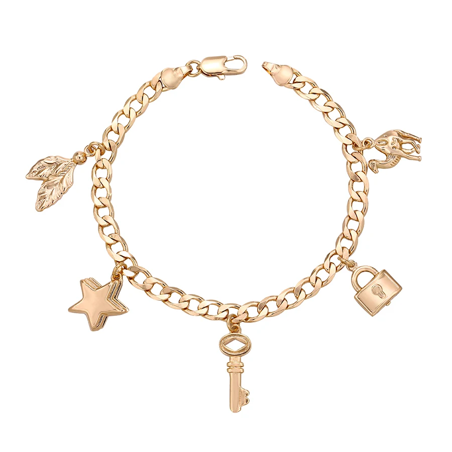 

77248 xuping cheap jewelry elegant 18k gold plated charms bracelet
