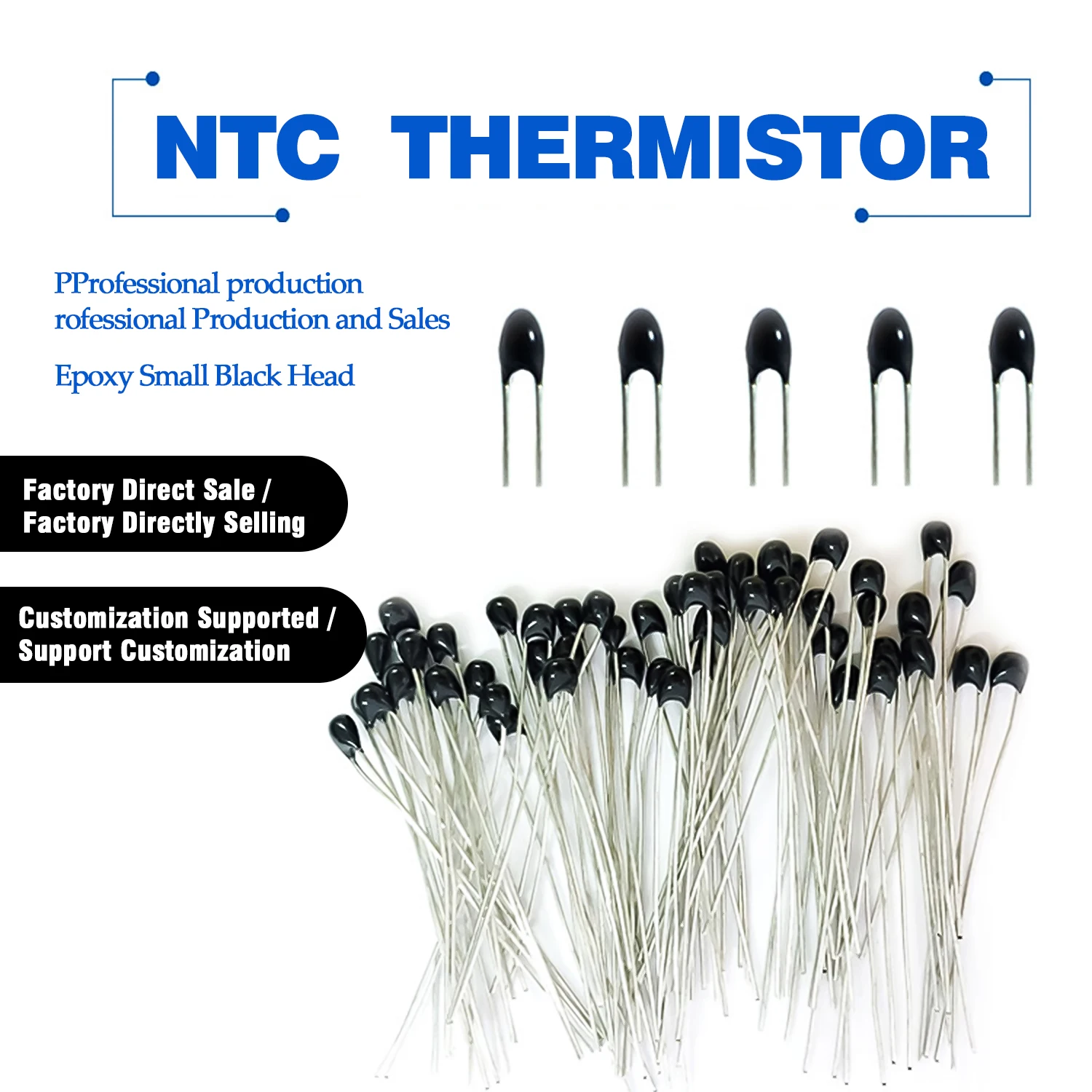 10k  100k Stable and Reliable Sell Good Quality Air Conditioning Ntc Temperature  Sensor Cable Precision Thermistor details