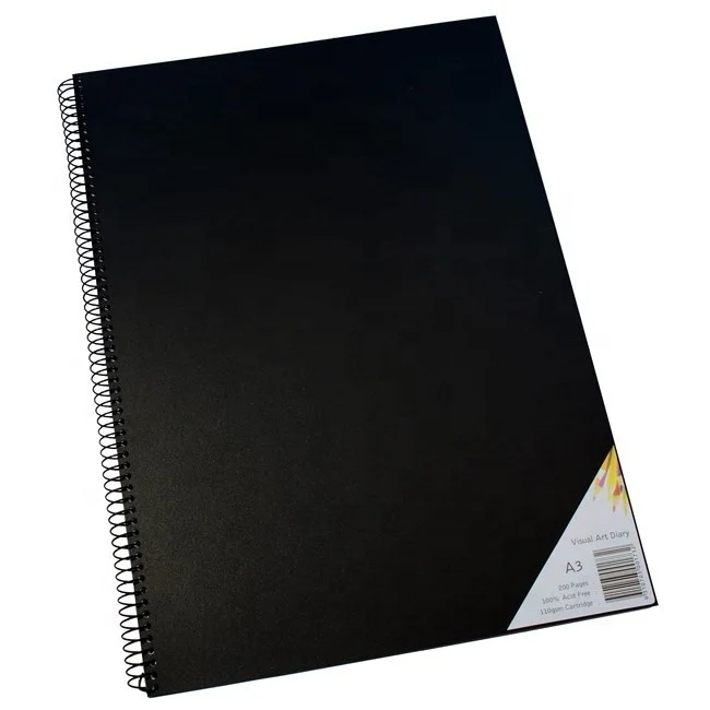 Блокноты пластик. Блокнот с бумажной обложкой. A Notebook with Black Cover 2d.