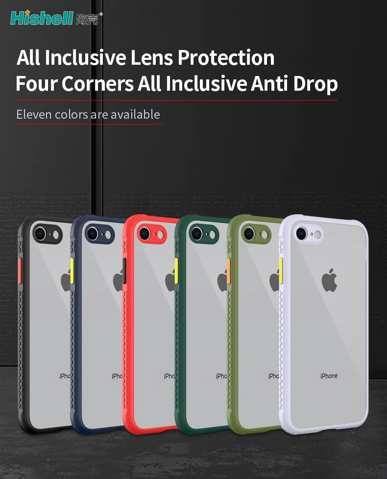 Anti Slip Transparent Hard Acrylic Mobile Phone Case Shockproof Cell Phone Case