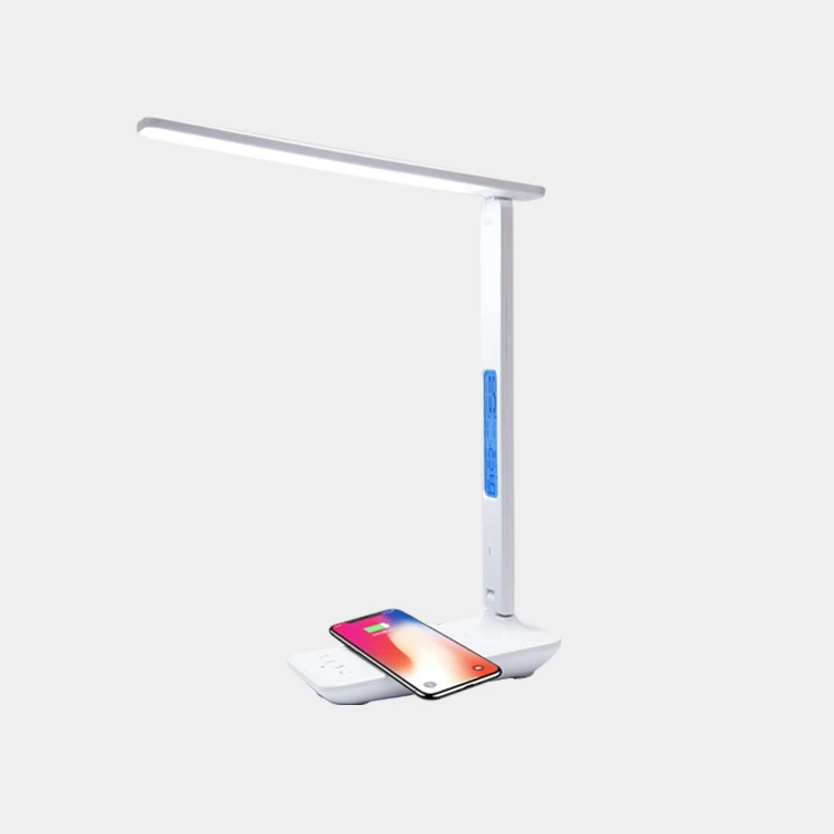Office Tablet Desk Led Lamp Qi Wireless Charger With Display And Usb Charging Port Table Task Touch Control Folding Lamps